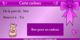 Une carte cadeau pour la meilleure maitresse d'cole