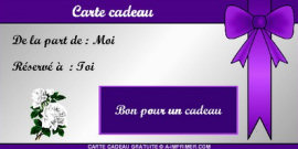 Une carte cadeau pour votre amour