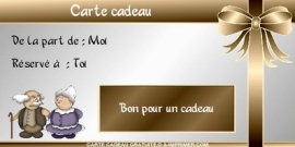 Une carte cadeau pour vos grands parents