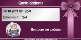 Une carte cadeau pour votre mamie